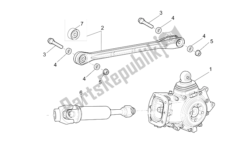 All parts for the Transmission Complete of the Moto-Guzzi 1200 Sport 8V 2008