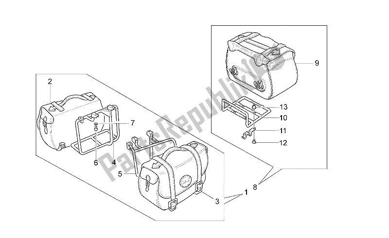 Toutes les pièces pour le Valises Latérales En Cuir du Moto-Guzzi California EV V 11 USA 1100 1997