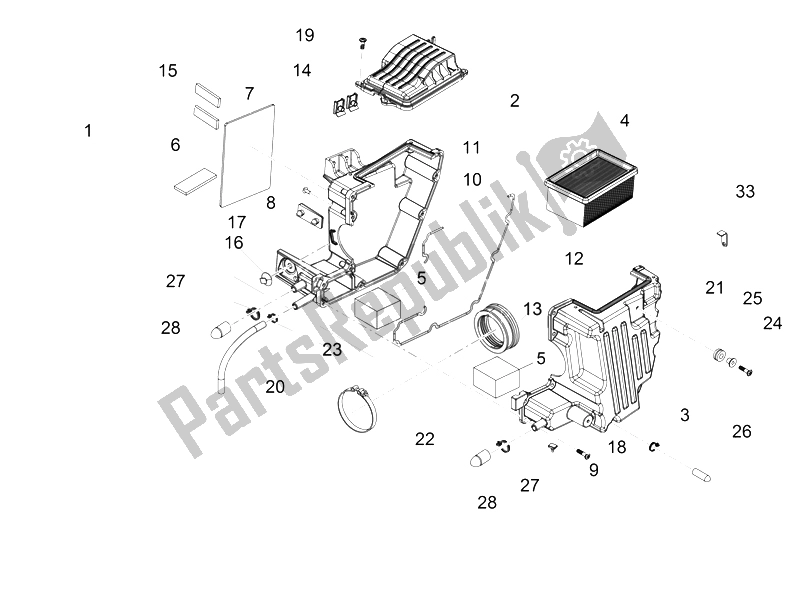 Todas las partes para Caja De Aire Ii de Moto-Guzzi V7 II Racer ABS 750 2015