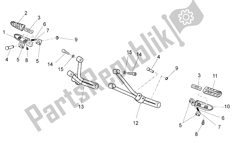 Todas las partes para Reposapiés Traseros de Moto-Guzzi Nevada 750 S 2010