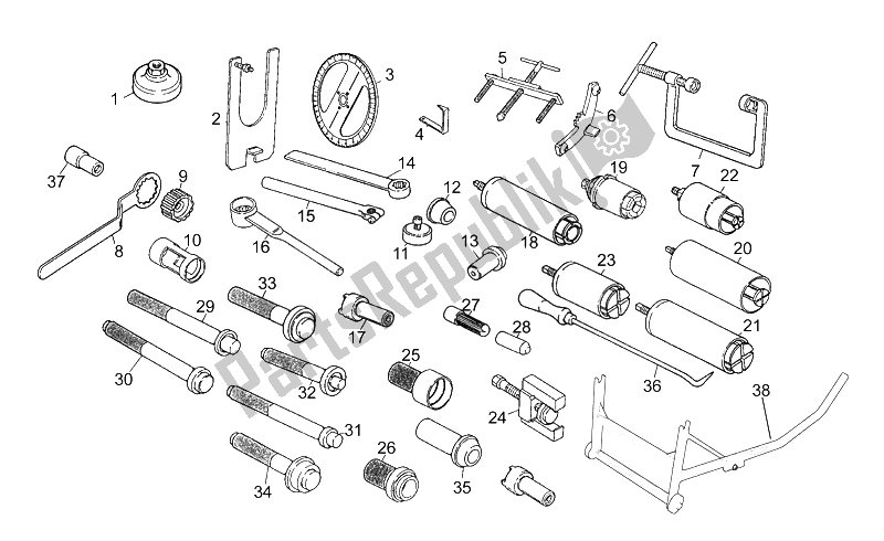 Toutes les pièces pour le Outils Spécifiques I du Moto-Guzzi V 10 Centauro 1000 1997