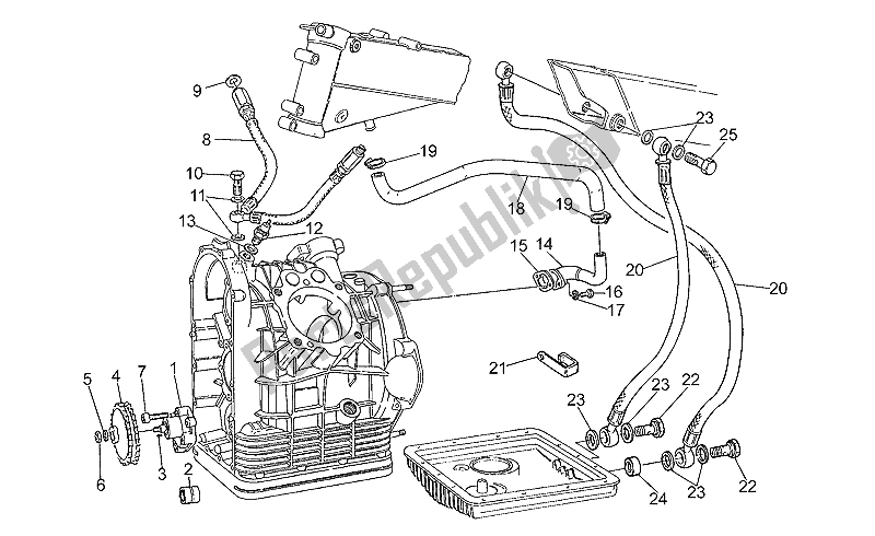 All parts for the Oil Pump of the Moto-Guzzi Sport Corsa 1100 1998