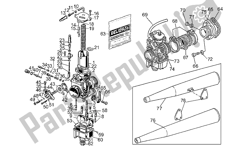 Todas las partes para Carburadores 1991-d de Moto-Guzzi California III Carburatori 1000 1987