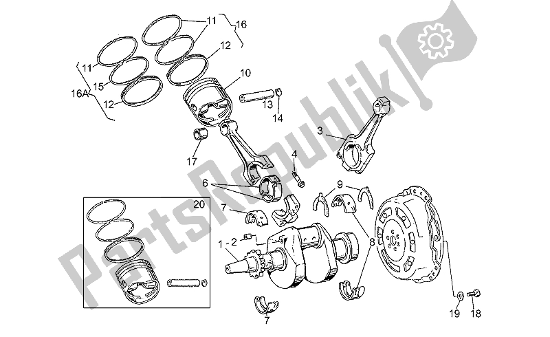 All parts for the Drive Shaft of the Moto-Guzzi V 65 Florida 650 1986