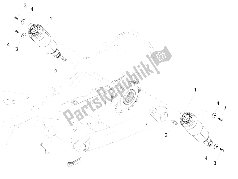 Todas as partes de Amortecedor do Moto-Guzzi Eldorado 1400 2015