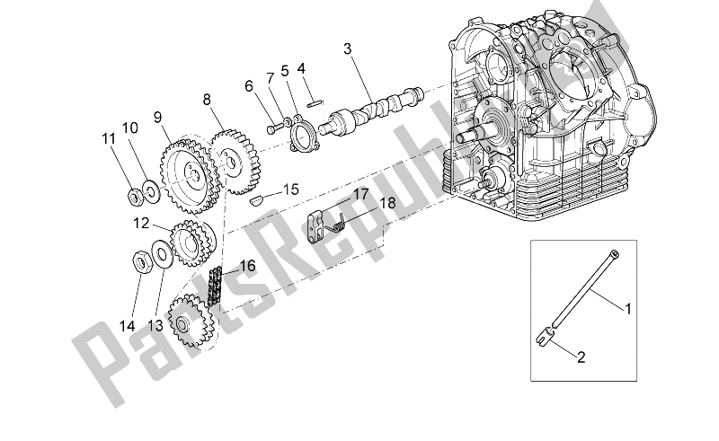 All parts for the Timing System of the Moto-Guzzi California Black Eagle 1100 2009