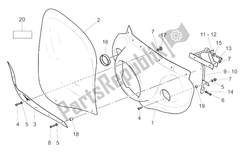 All parts for the Touring Windshield of the Moto-Guzzi California Classic Touring 1100 2006