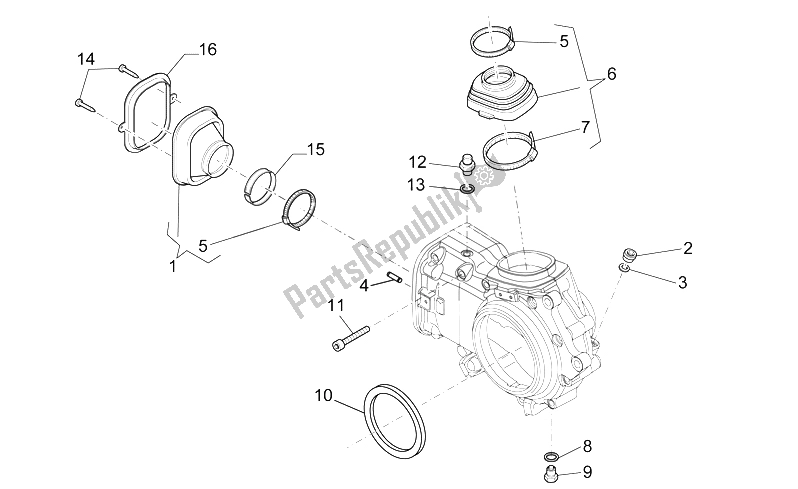 Tutte le parti per il Trans. Cpl.-cage del Moto-Guzzi Stelvio 1200 2008