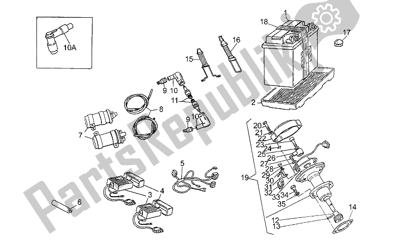 All parts for the Ignition Unit Ii of the Moto-Guzzi Strada 1000 1993