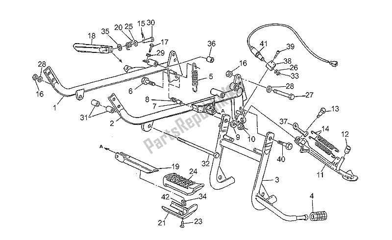 Toutes les pièces pour le Des Stands du Moto-Guzzi Nevada 750 1993