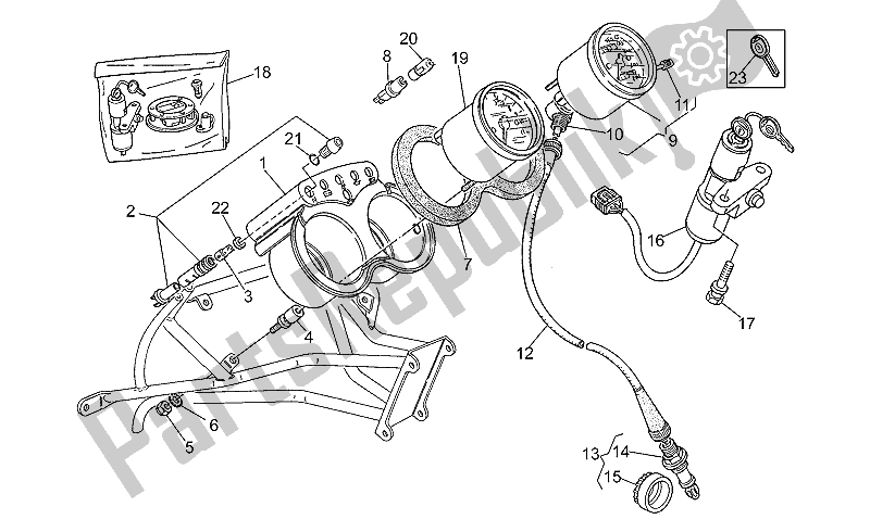 Todas as partes de Painel De Controle do Moto-Guzzi Sport Corsa 1100 1998