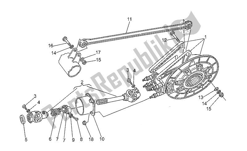 Toutes les pièces pour le Transmission Terminée Ii du Moto-Guzzi V 10 Centauro 1000 1997