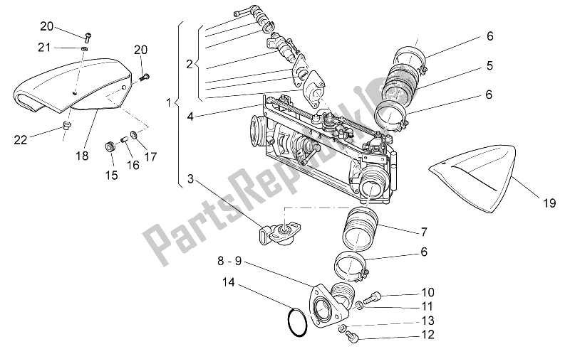 All parts for the Throttle Body of the Moto-Guzzi California Black Eagle 1100 2009