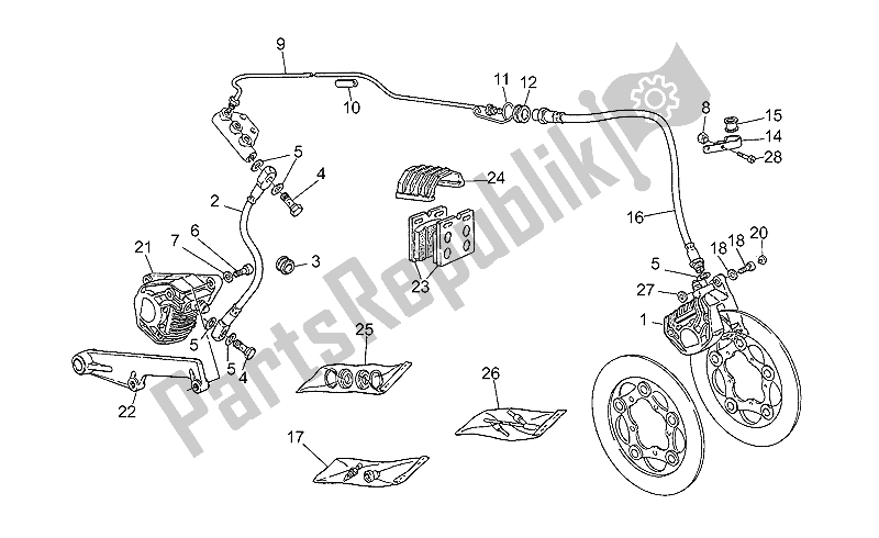 Todas las partes para Pinza De Freno de Moto-Guzzi California III Carburatori 1000 1987