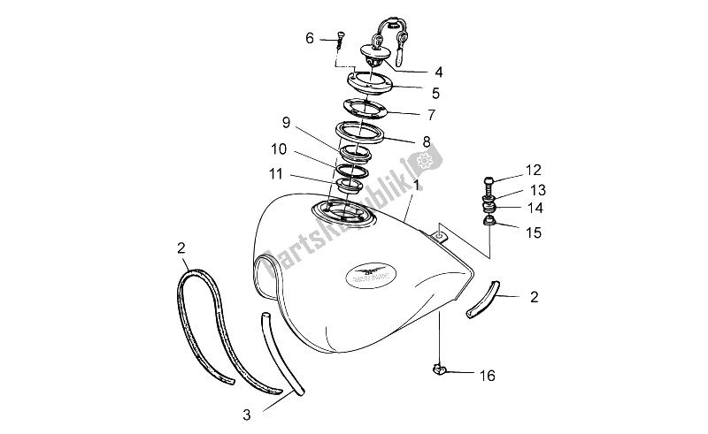 All parts for the Fuel Tank of the Moto-Guzzi Nevada Classic IE 750 2009
