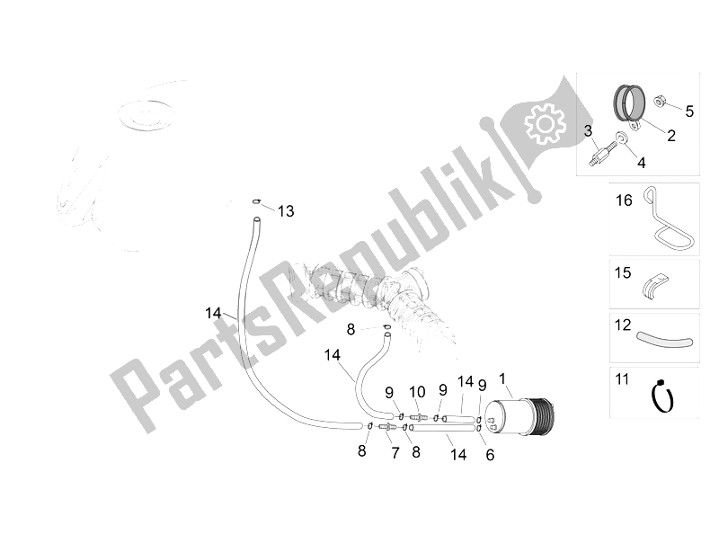 Toutes les pièces pour le Système De Récupération De Vapeur De Carburant du Moto-Guzzi V7 II Stone ABS 750 2015