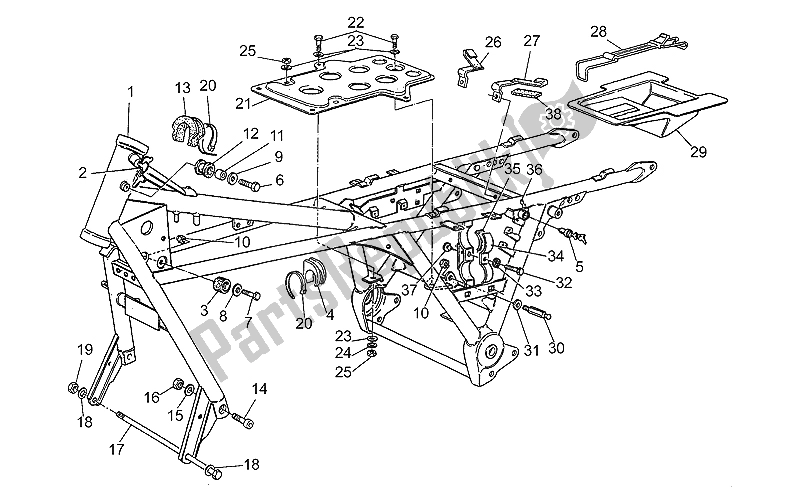 Todas las partes para Marco de Moto-Guzzi S 1000 1989