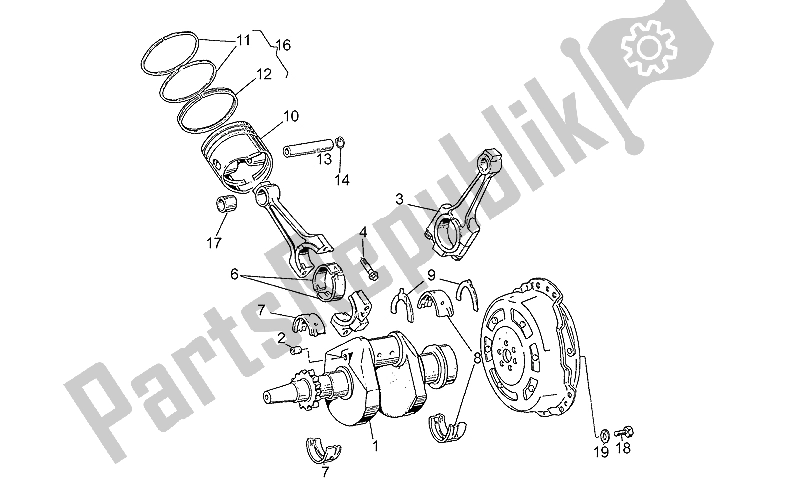 All parts for the Drive Shaft of the Moto-Guzzi NTX 650 1987