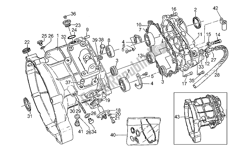 Toutes les pièces pour le Cage De Transmission du Moto-Guzzi Daytona RS 1000 1997