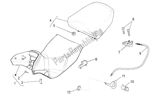 All parts for the Saddle of the Moto-Guzzi Stelvio 1200 8V STD NTX 2011
