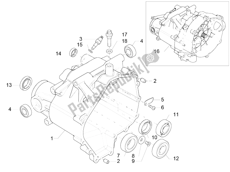 Todas las partes para Caja De Transmisión de Moto-Guzzi V7 II Racer ABS 750 2015