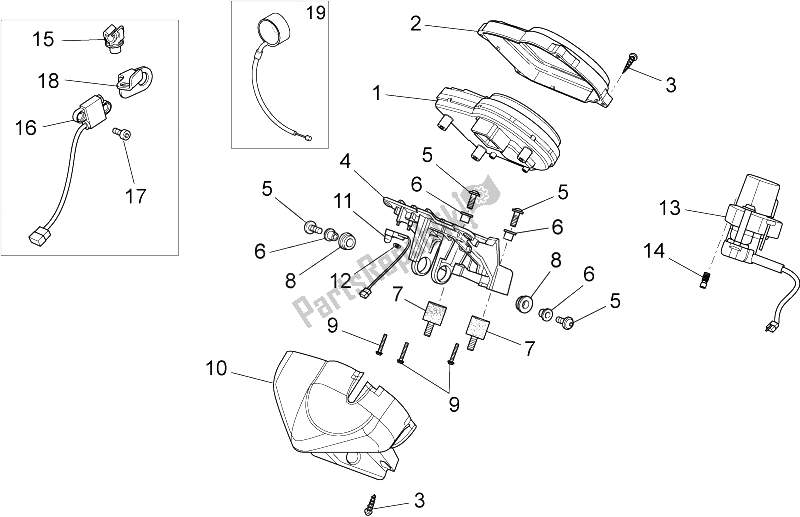 All parts for the Dashboard of the Moto-Guzzi Griso V IE 850 2006