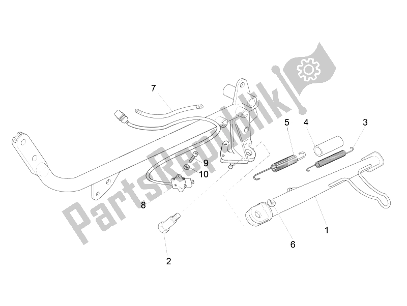 Toutes les pièces pour le Béquille Latérale du Moto-Guzzi V7 Stone 750 2014