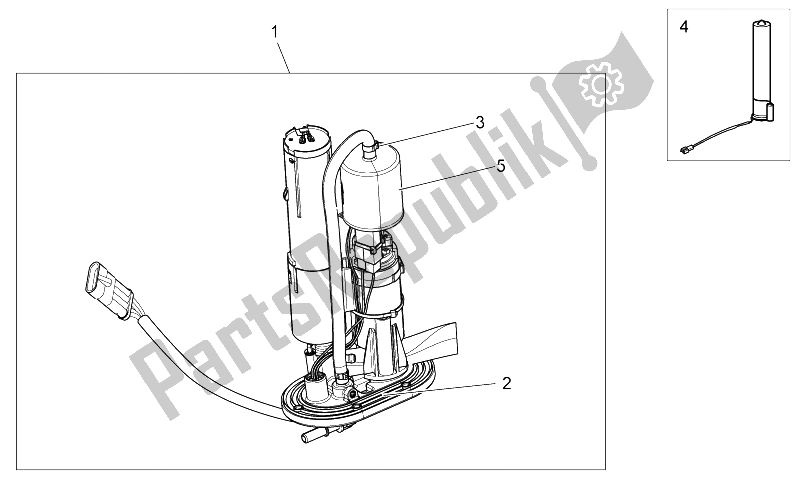 Toutes les pièces pour le Pompe à Carburant Interne du Moto-Guzzi Stelvio 1200 2008