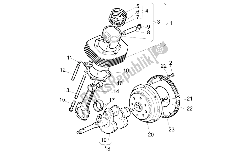 Toutes les pièces pour le Vilebrequin - Piston du Moto-Guzzi California EV Touring PI 1100 2002