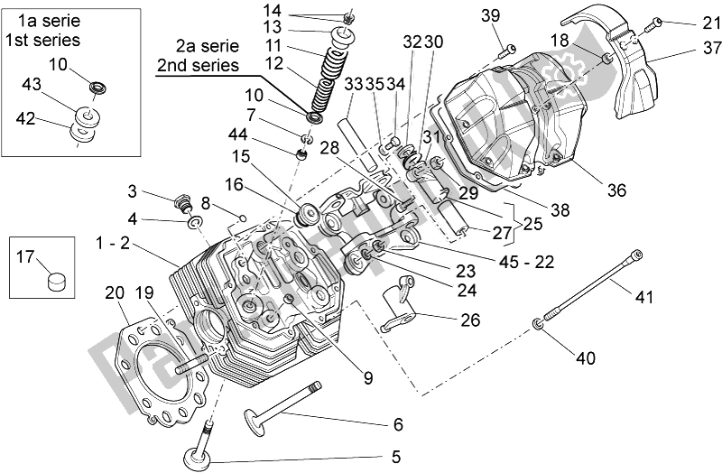 Tutte le parti per il Testata E Valvole Ii del Moto-Guzzi Norge 850 2007