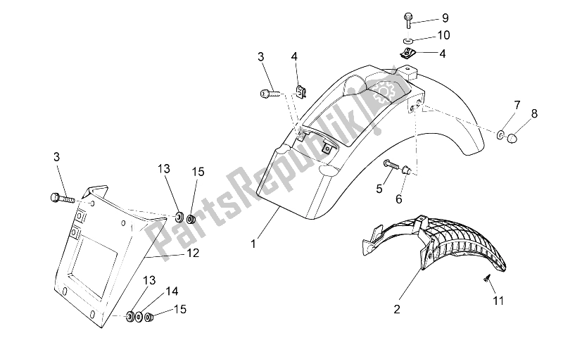 Todas las partes para Cuerpo Trasero I- Guardabarros de Moto-Guzzi V7 Classic 750 2008