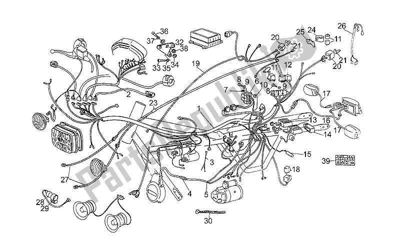 Toutes les pièces pour le Système électrique du Moto-Guzzi V 50 PA 500 1992