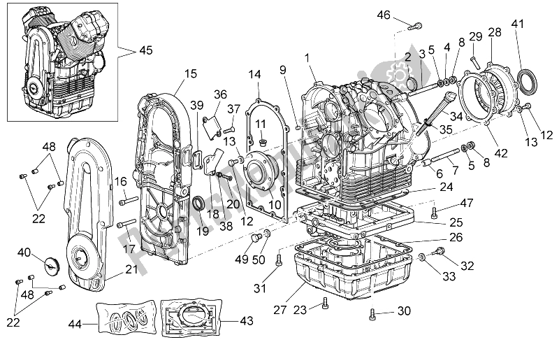 Todas as partes de Bloco Do Motor do Moto-Guzzi Breva V IE 850 2006