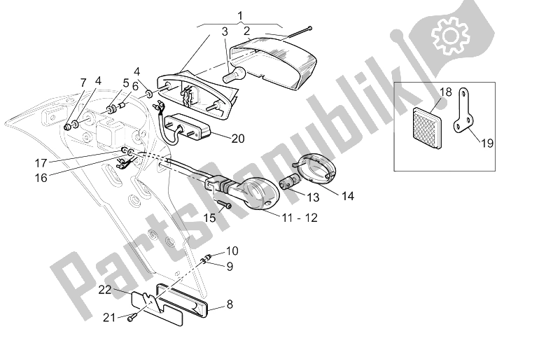 Todas las partes para Luces Traseras de Moto-Guzzi V 11 LE Mans 1100 2002