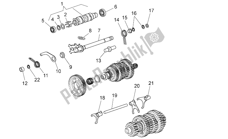 Todas las partes para Selector De Caja De Cambios de Moto-Guzzi Stelvio 1200 NTX ABS 2009