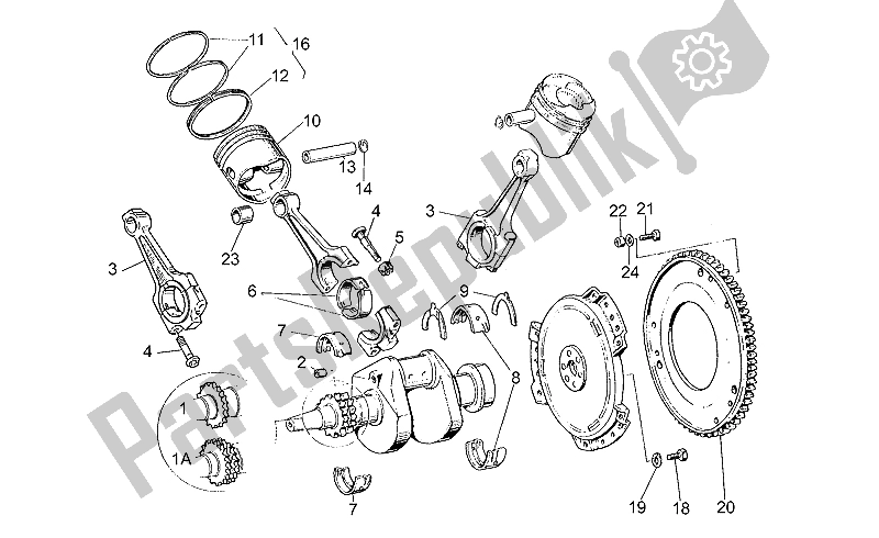 All parts for the Drive Shaft of the Moto-Guzzi V 35 C 50 350 1985