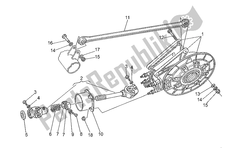 Toutes les pièces pour le Arbre De Transmission du Moto-Guzzi Daytona RS 1000 1997