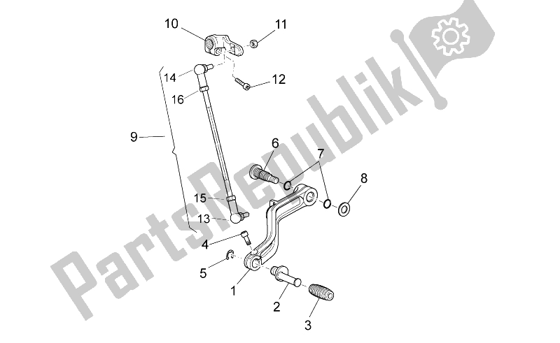 Toutes les pièces pour le Levier du Moto-Guzzi Stelvio 1200 2008