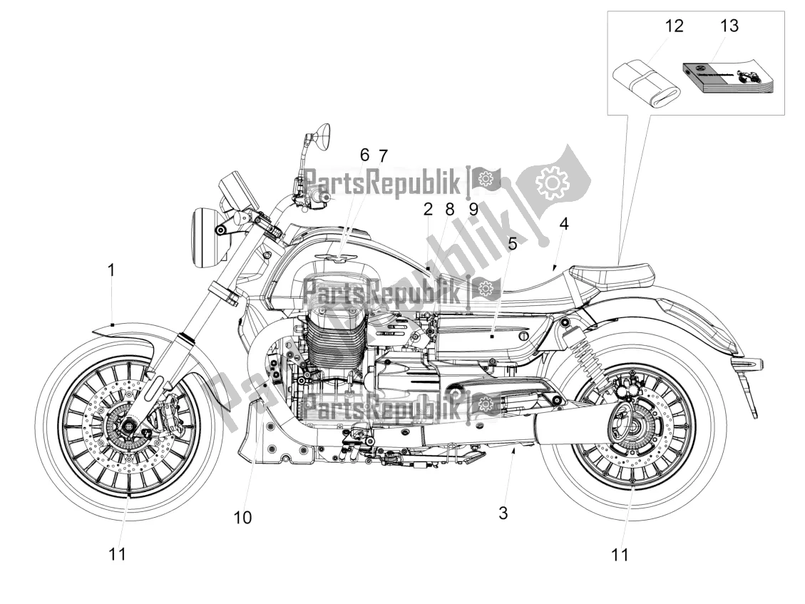 Todas las partes para Etiqueta de Moto-Guzzi Audace 1400 ABS 2016