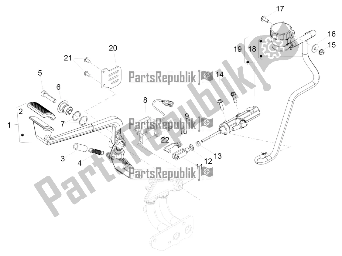 Todas las partes para Cilindro Maestro Trasero de Moto-Guzzi Audace 1400 ABS 2016