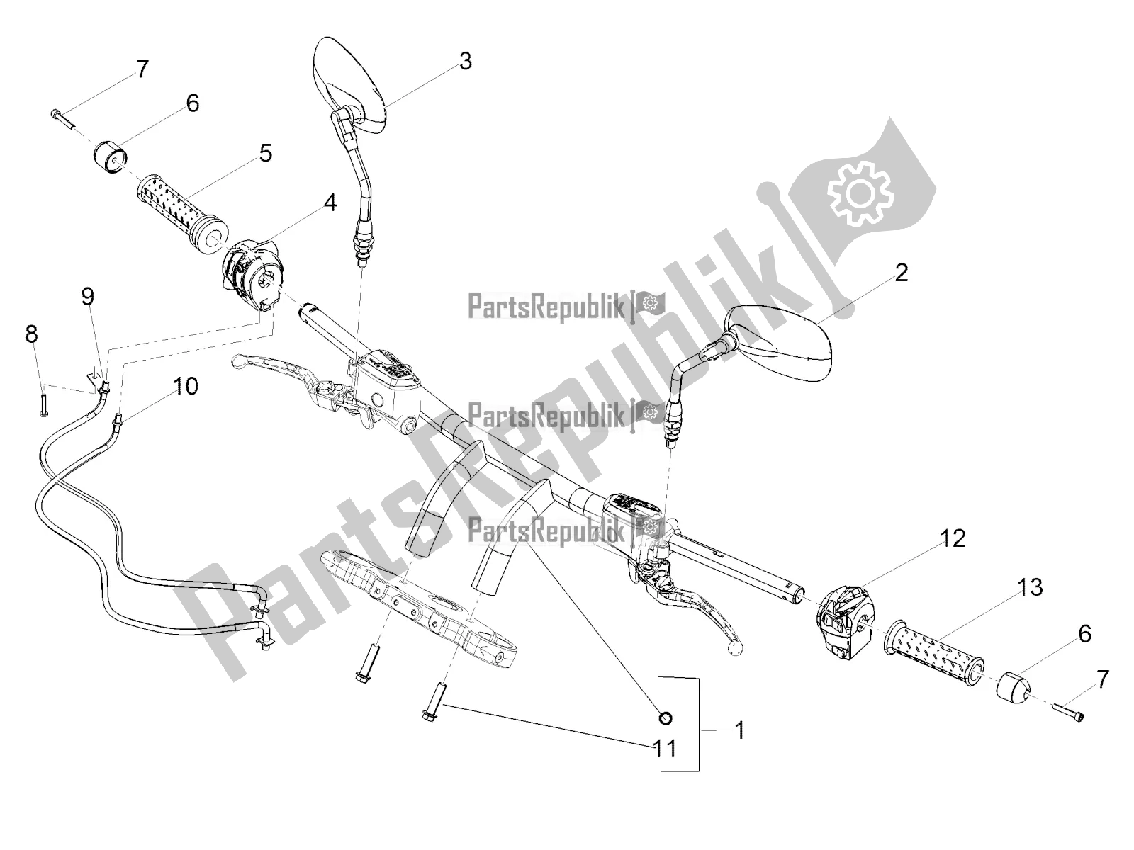 Toutes les pièces pour le Guidon - Commandes du Moto-Guzzi Audace 1400 ABS 2017