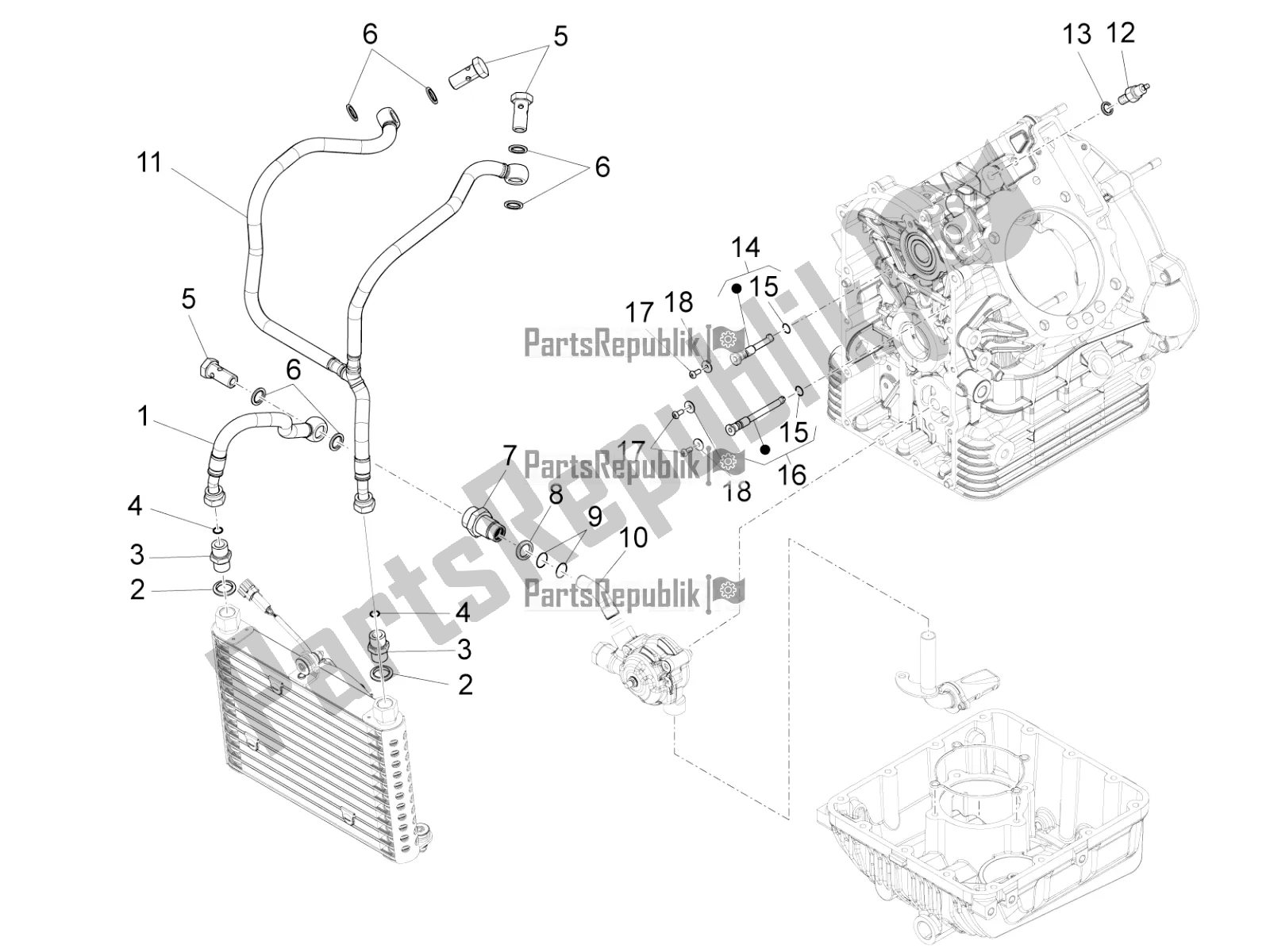 Toutes les pièces pour le Lubrification du Moto-Guzzi Audace 1400 ABS 2017