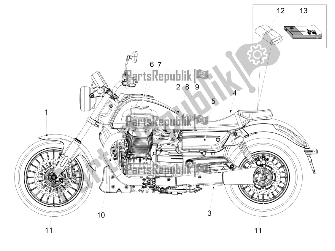 Todas las partes para Etiqueta de Moto-Guzzi Audace 1400 ABS 2018