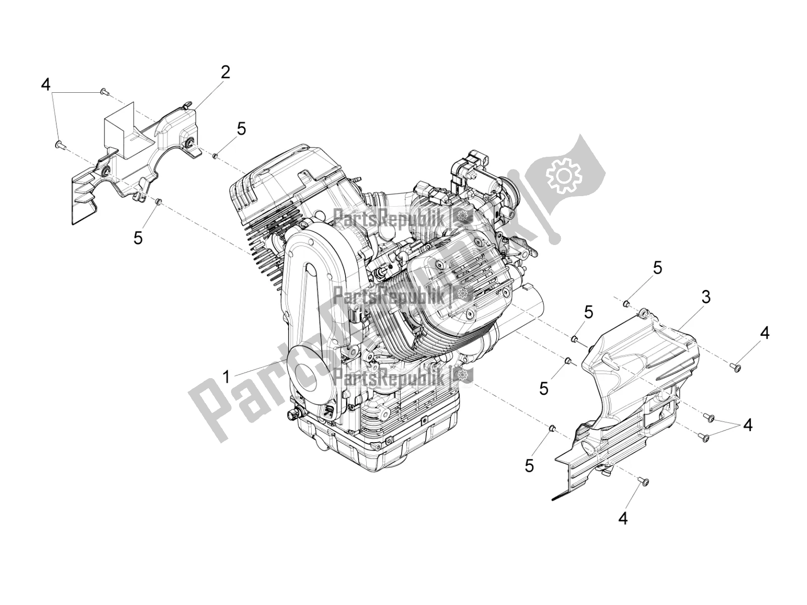 Todas las partes para Palanca Parcial Completa Del Motor de Moto-Guzzi Audace 1400 ABS 2018