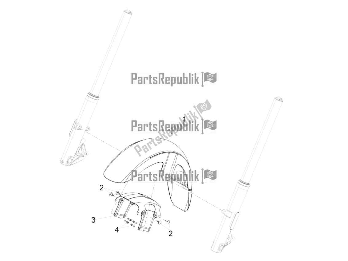 Toutes les pièces pour le Montant-garde-boue Avant du Moto-Guzzi Audace 1400 ABS 2018