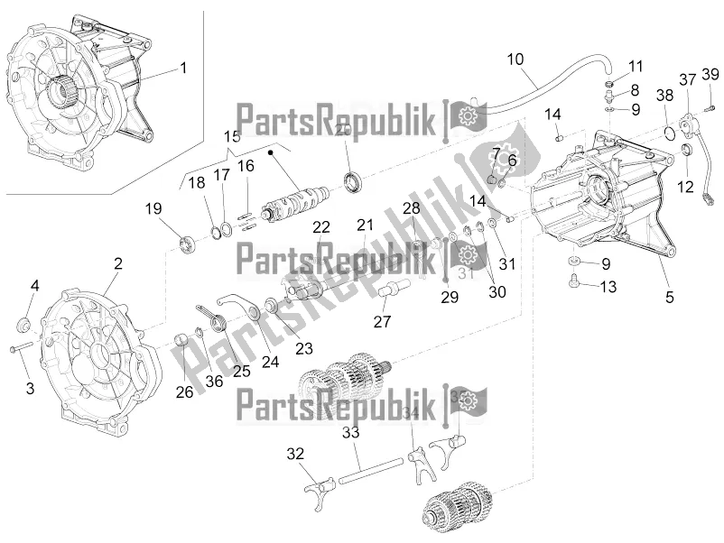 Toutes les pièces pour le Boîte De Vitesses / Sélecteur / Came De Changement De Vitesse du Moto-Guzzi Audace 1400 ABS 2018