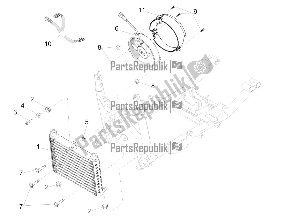 Todas las partes para Radiador De Aceite de Moto-Guzzi Audace 1400 ABS 2018
