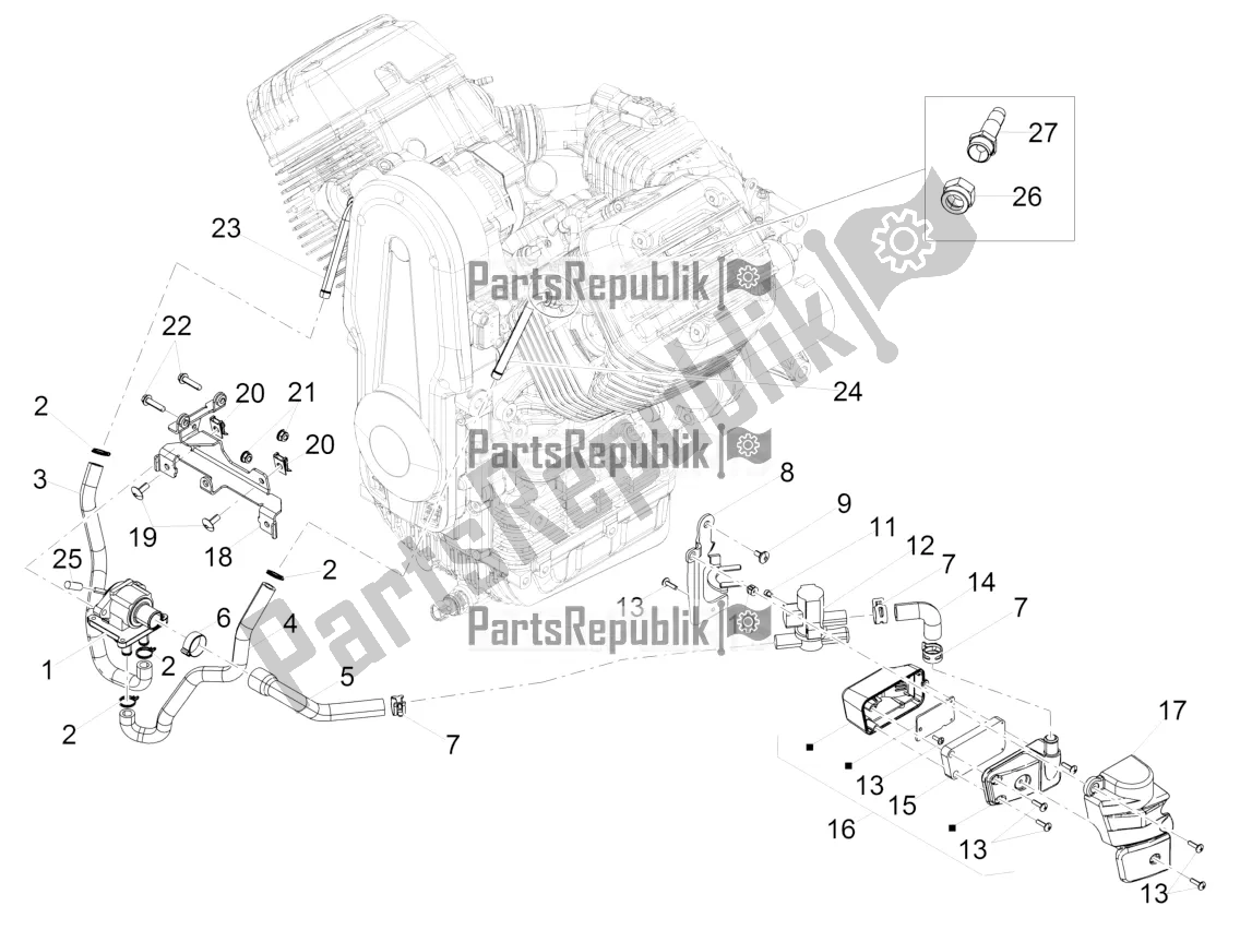 Toutes les pièces pour le Air Secondaire du Moto-Guzzi Audace 1400 ABS 2018