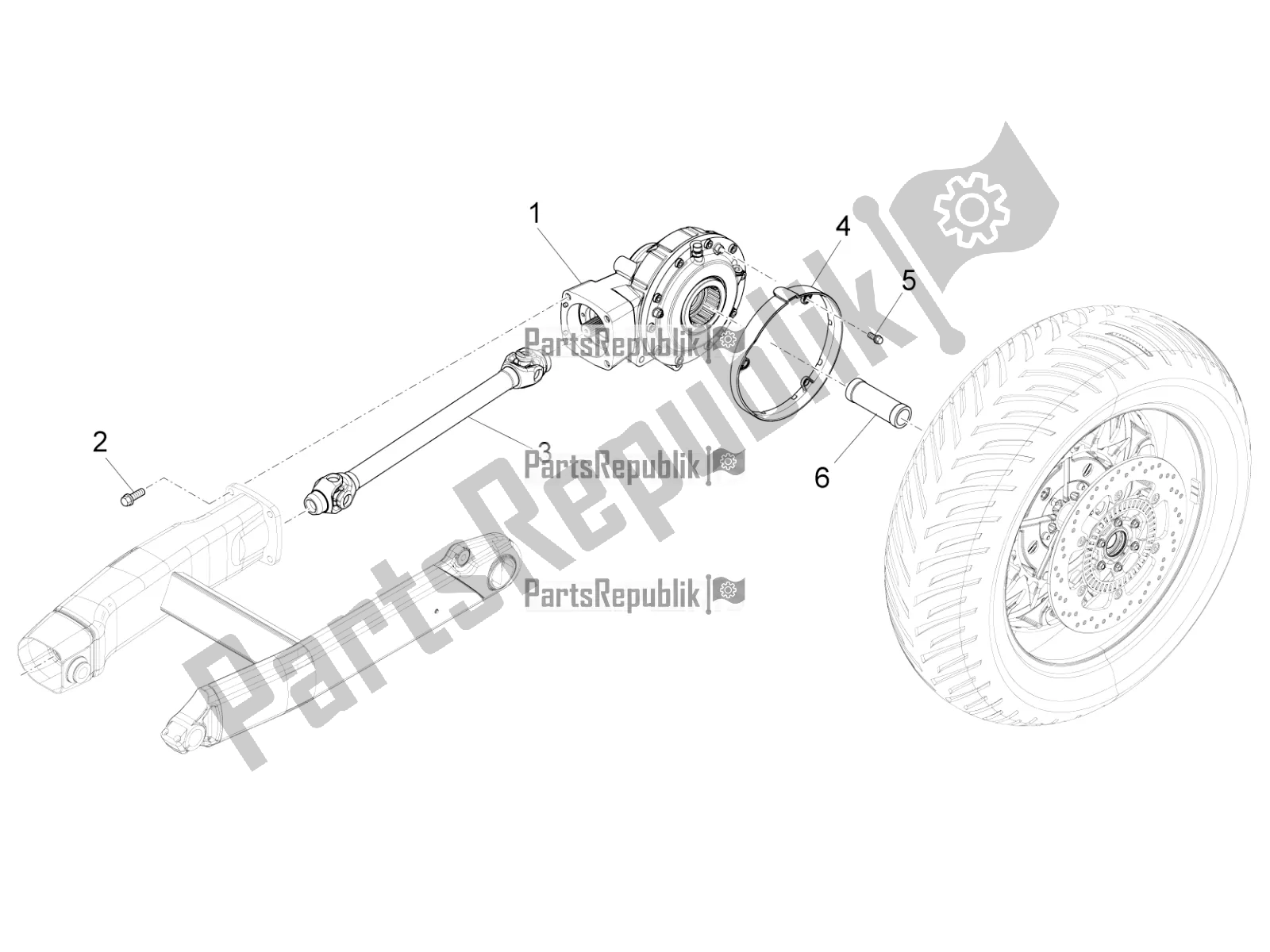 Toutes les pièces pour le Transmission Terminée du Moto-Guzzi Audace 1400 ABS 2018