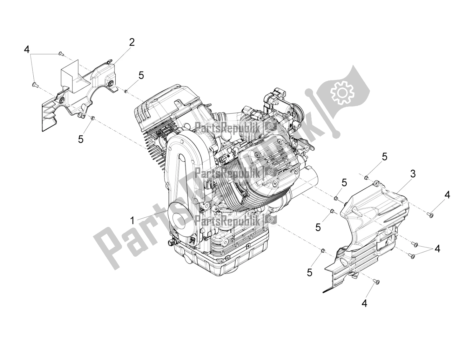 Toutes les pièces pour le Levier Partiel Pour Compléter Le Moteur du Moto-Guzzi Audace 1400 ABS 2019